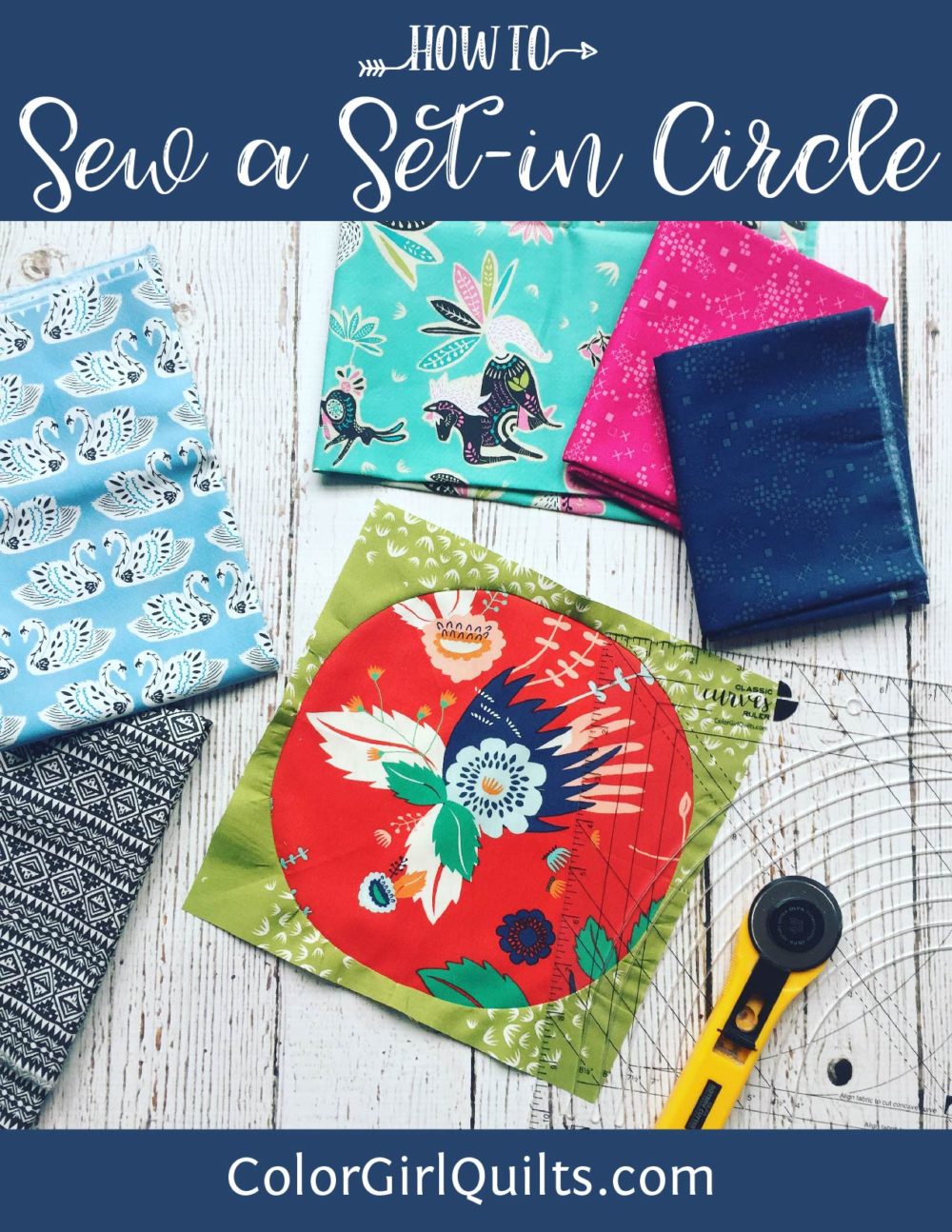 How To Insert A Circle In A Square Quilt Block