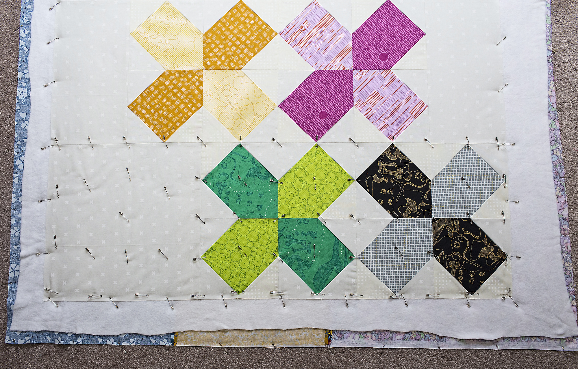 How To Pin Baste A Quilt