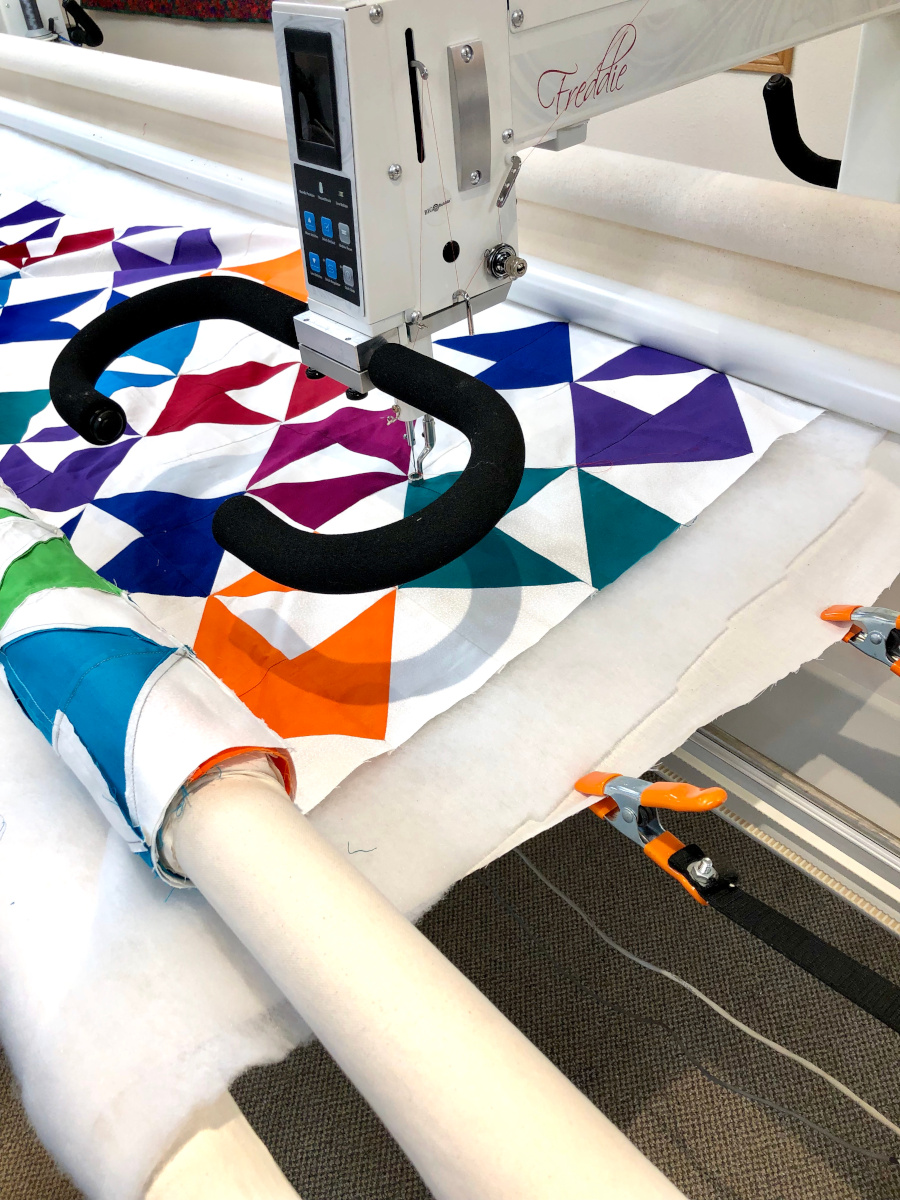 Loading Quilt Onto Frame