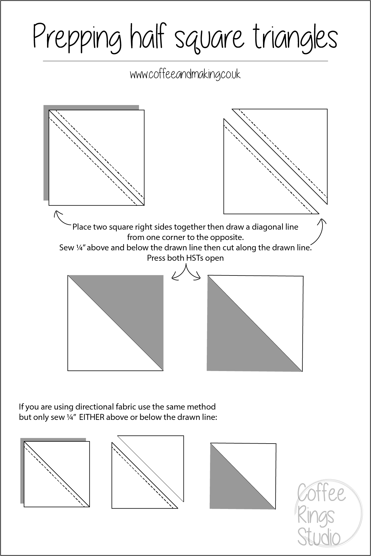 Sewing The Half Square Triangles Together