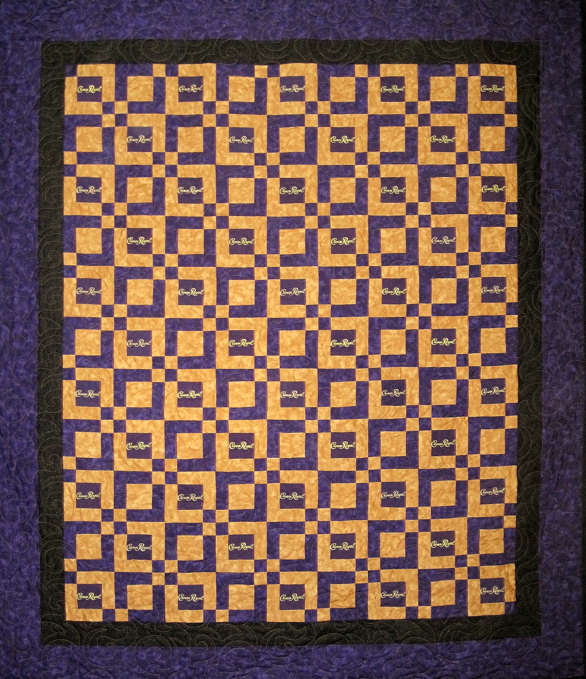 Steps To Make A Quilt Using Crown Royal Bags