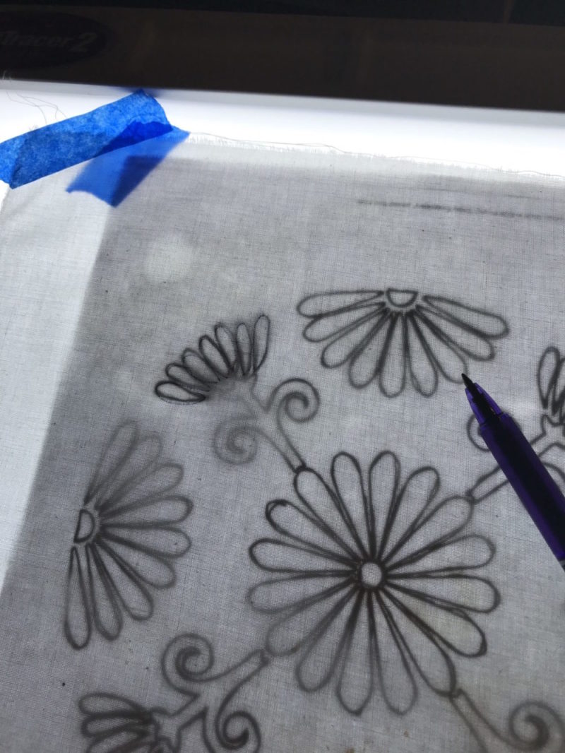 Transferring The Design Onto Fabric